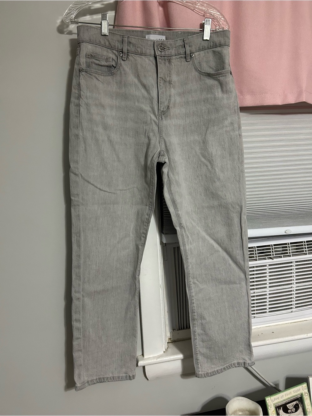 LOFT Straight crop Jeans in Light Gray